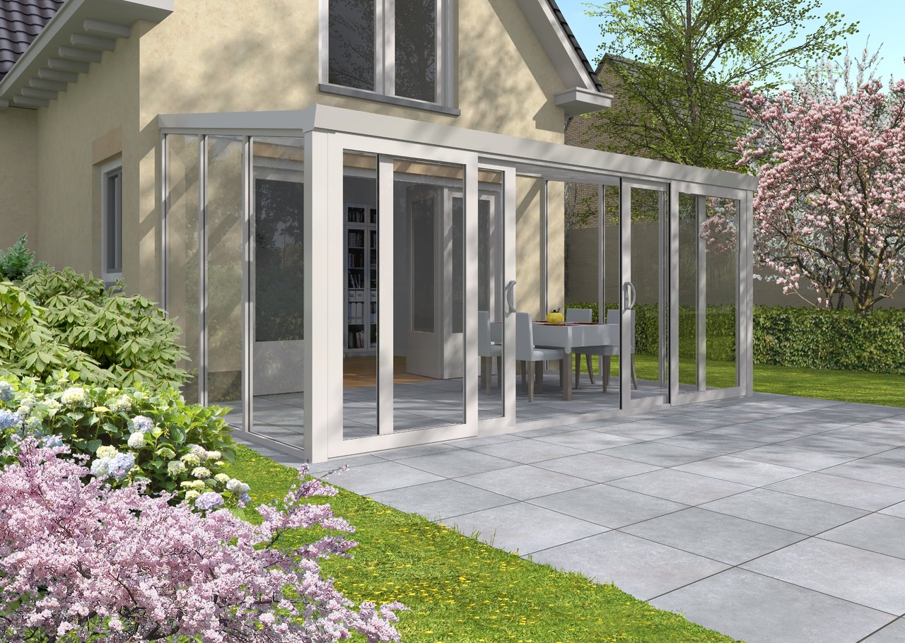 Gartenzimmer mit Schiebetür