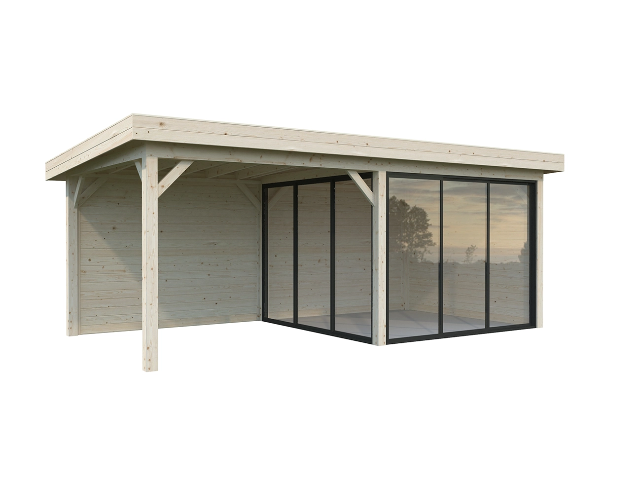 Pavillon Lenna 16,6 m² SET SLIDE 405 / 705 Connect