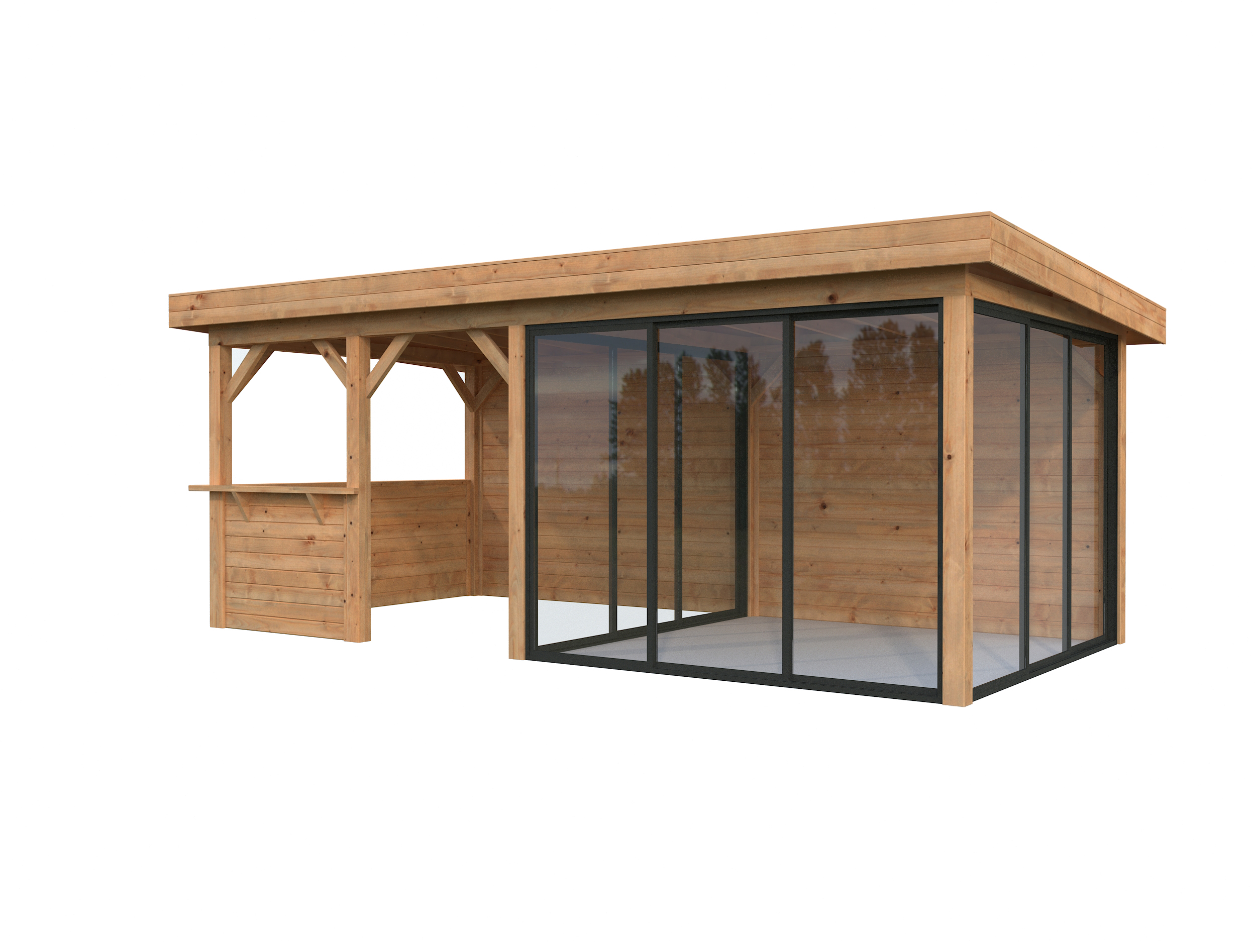 Pavillon Lenna 16,6 m² SET SLIDE 408 / 708 Connect
