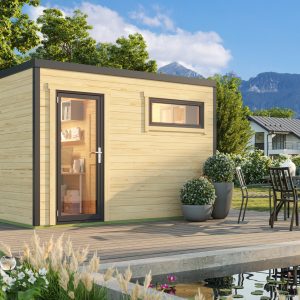 2-Raum-Gartenhaus Sardinien 2 ISO mit Aluminium-Türen und -Fenstern