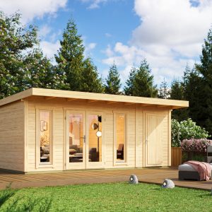 2-Raum-Gartenhaus Sizilien 2 ISO mit Pultdach