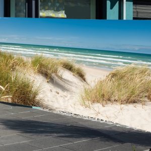 Seitenmarkise mit Fotodruck Ostsee / Wald / Südsee / Berge / Skyline