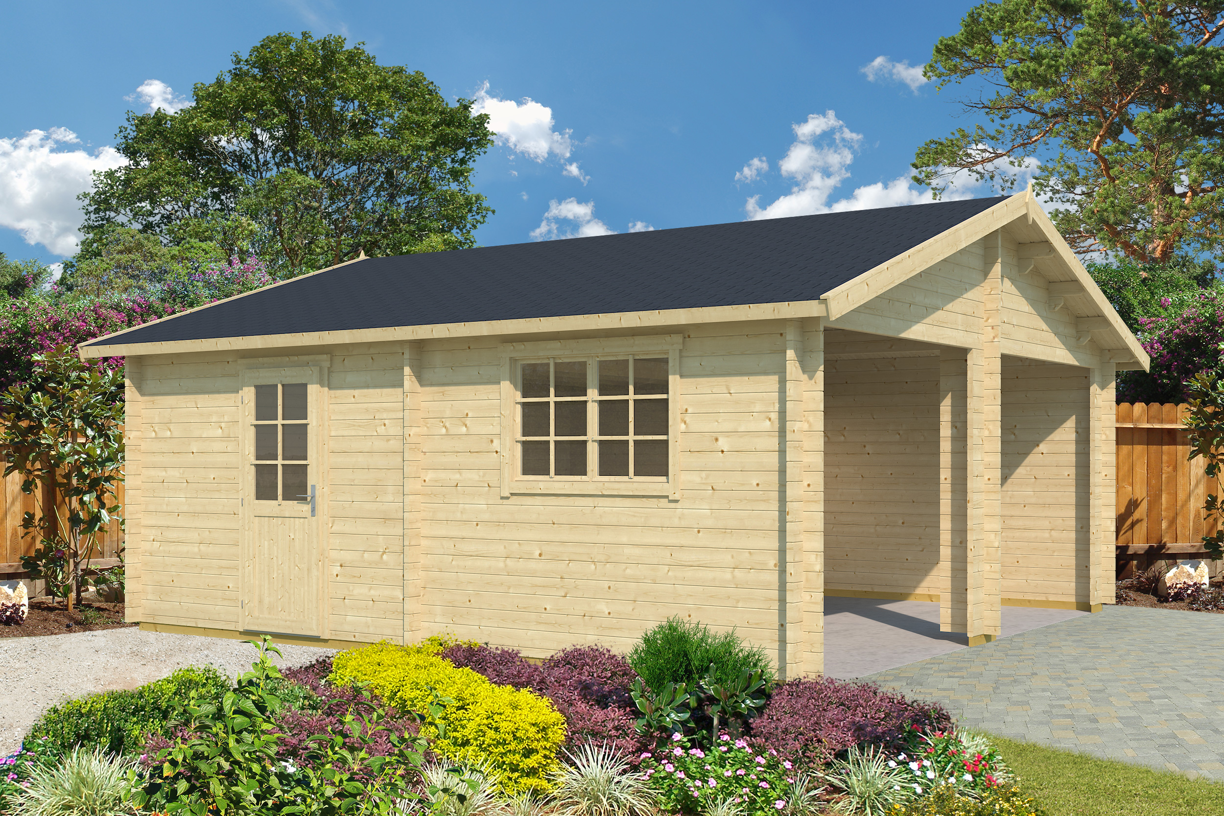 Doppelgarage aus Holz Falkland