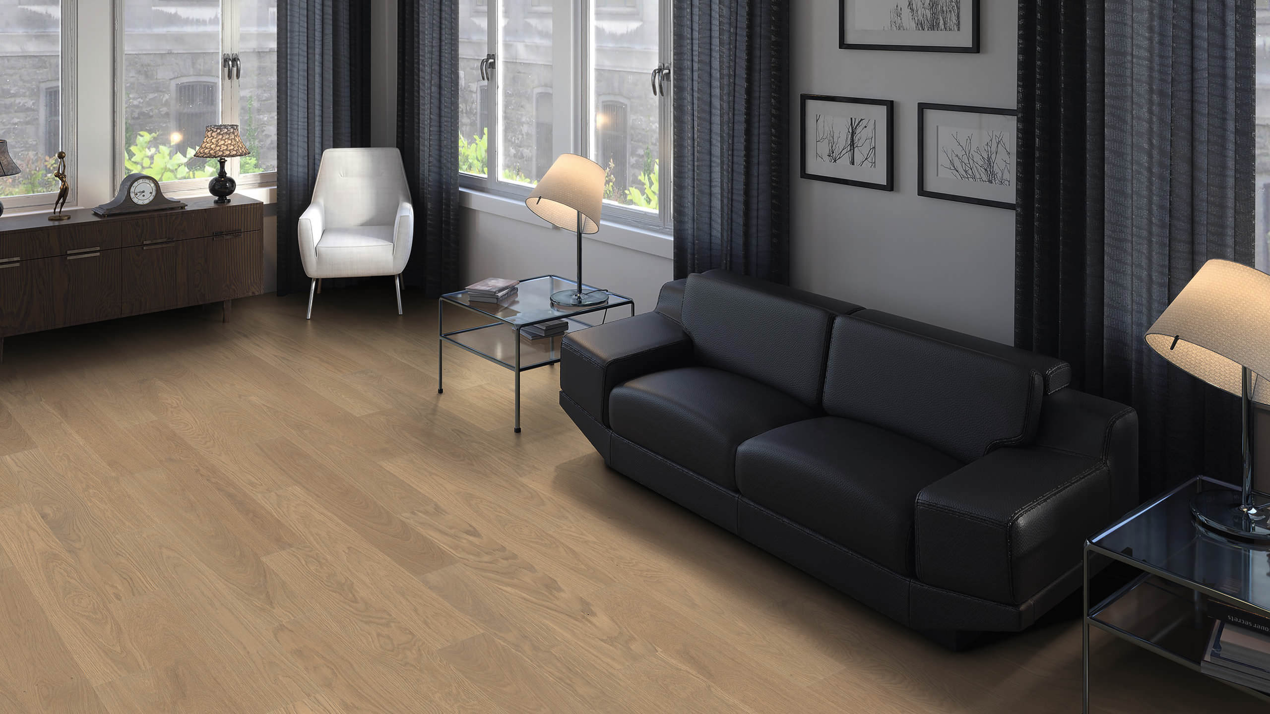 31 m² HARO Nut+Feder Parkettboden Eiche sandgrau