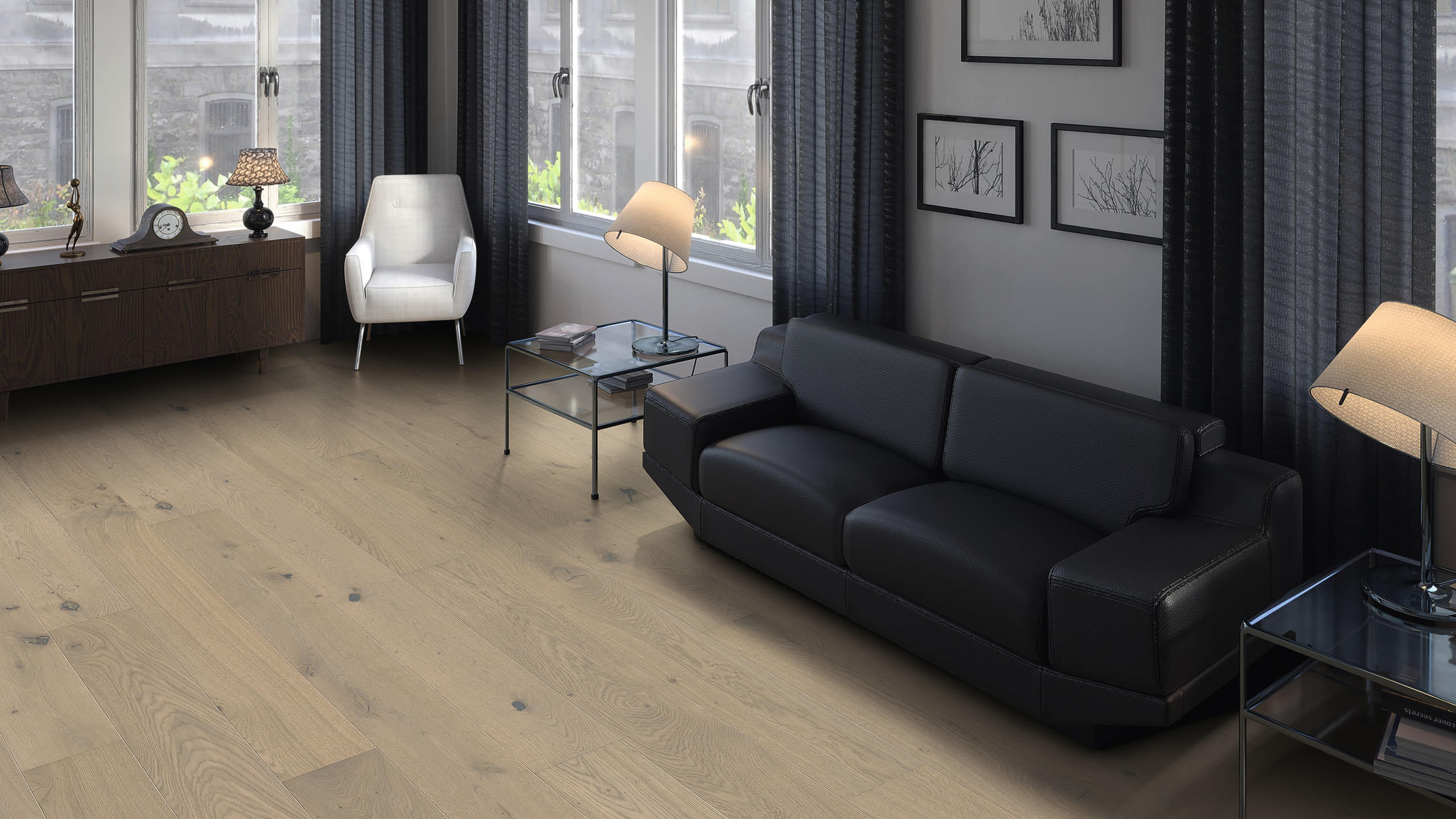21 m² HARO Nut+Feder Parkettboden Eiche sandgrau