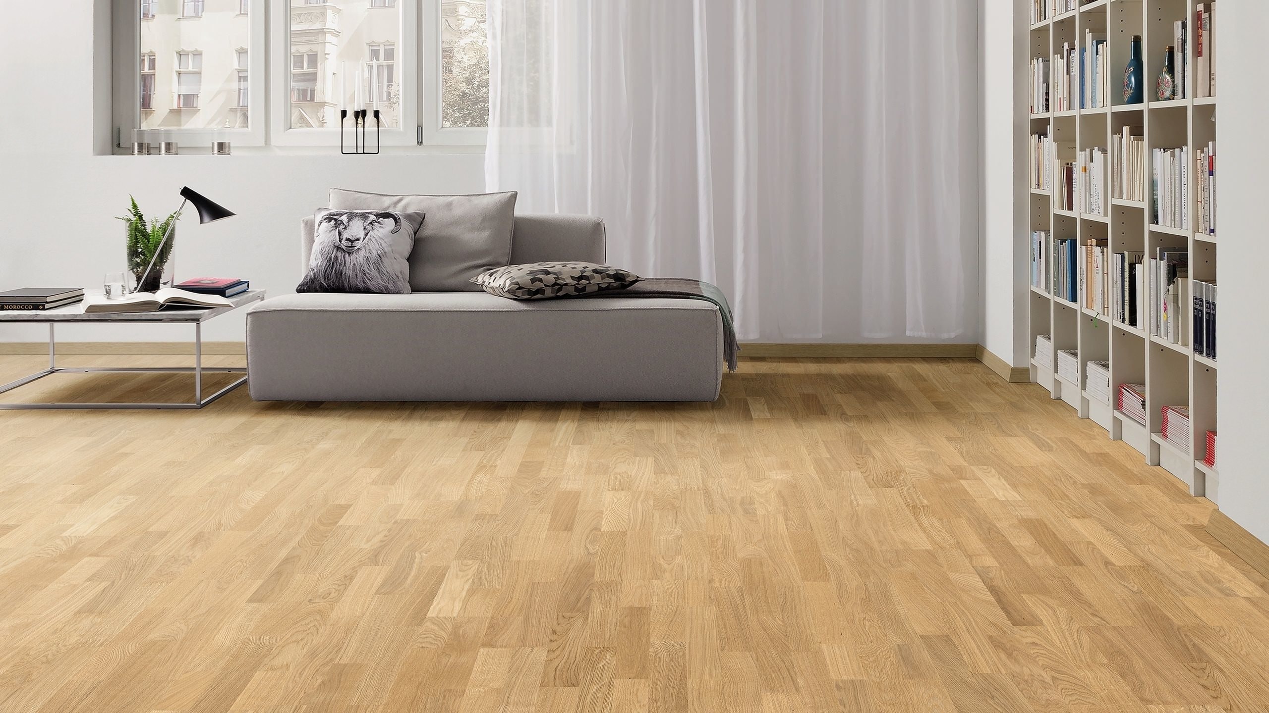 34 m² HARO Klick-Parkettboden Eiche roh