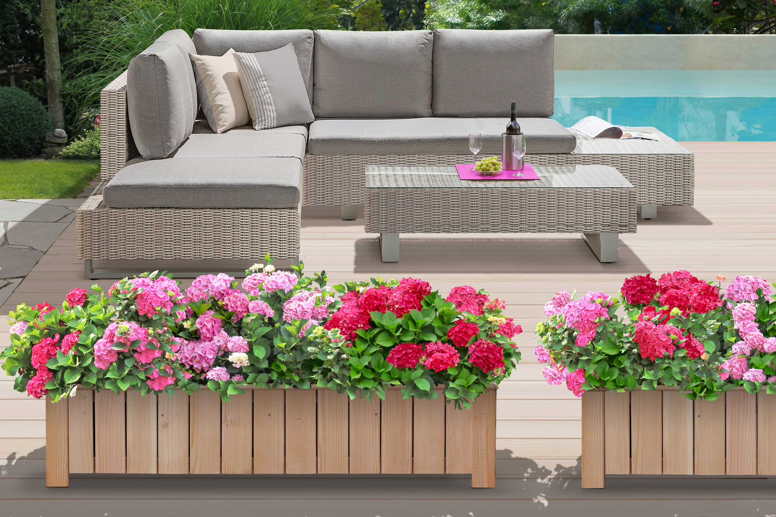 Pflanzkasten / Blumenkasten Lärche Cleo 4