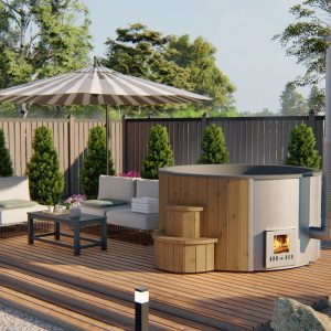 Hot Tub Ø 200 cm Blue Lagoon Deluxe mit Innenwannen und Thermoabdeckung