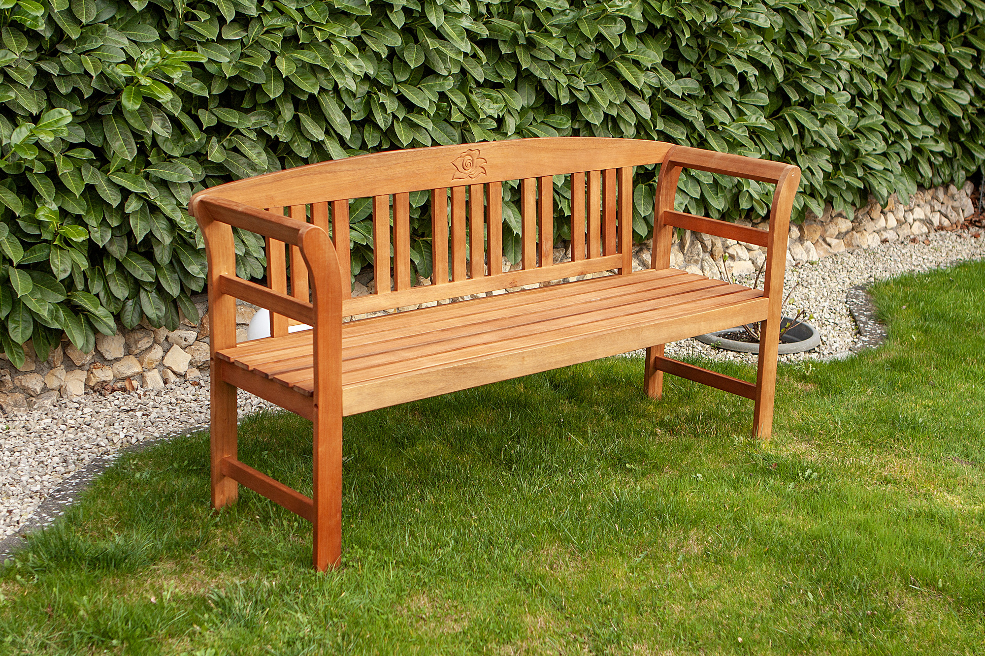 3-Sitzer-Gartenbank Harland aus Eukalyptus