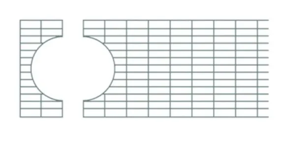 Aco Profiline 2.0 Maschenrost 30/10 Edelstahl geteilt für DN 70 0,5 m