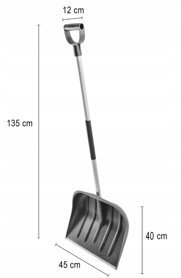 Kunststoff-Schneeschaufel mit Aluminium-Stiel