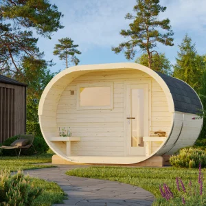 Ovales Saunafass Anette 3,0 + 1,5 m²