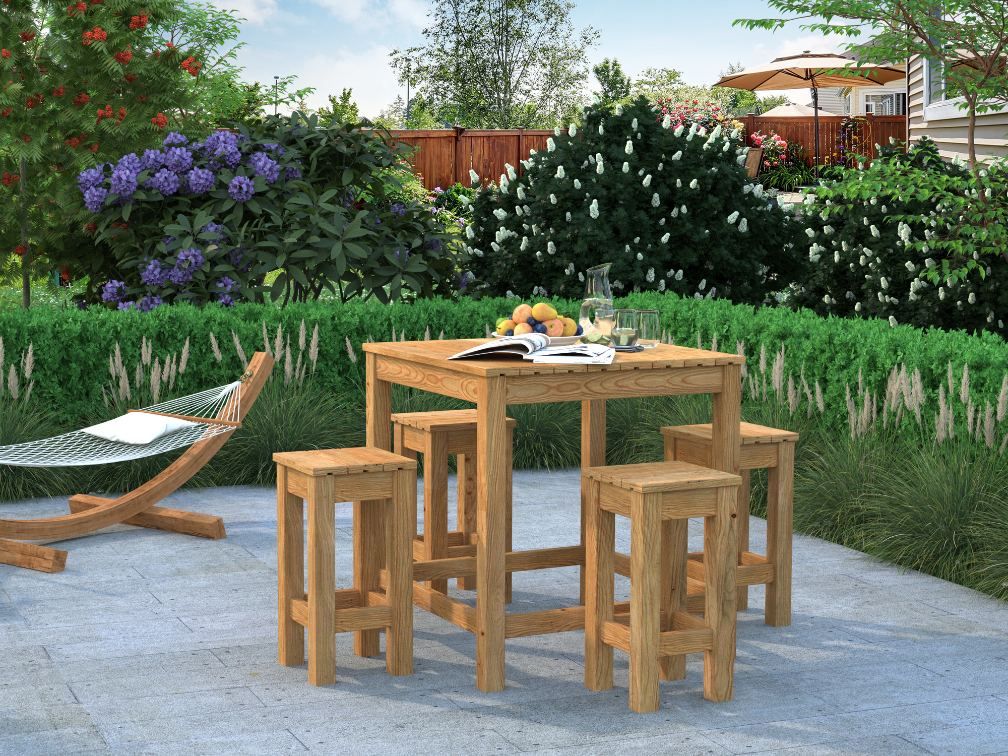 Massives Barhocker-Set Aron