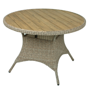 Tisch Bastia, rund, Teak-Look