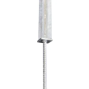 Betonanker für Steckzäune – Stahl feuerverzinkt – 15 x 15 x 23 cm | E-Line