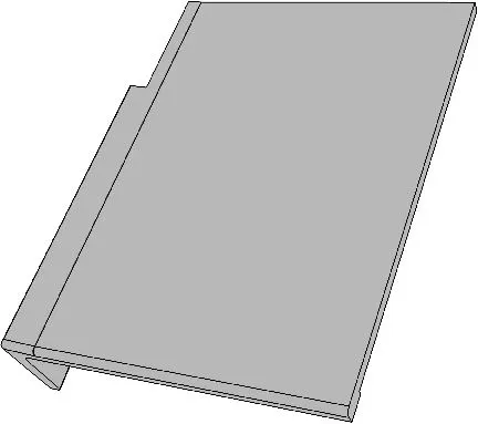 Creaton Kapstadt Giebelstein links Ausstich 120 mm schwarz Glanz