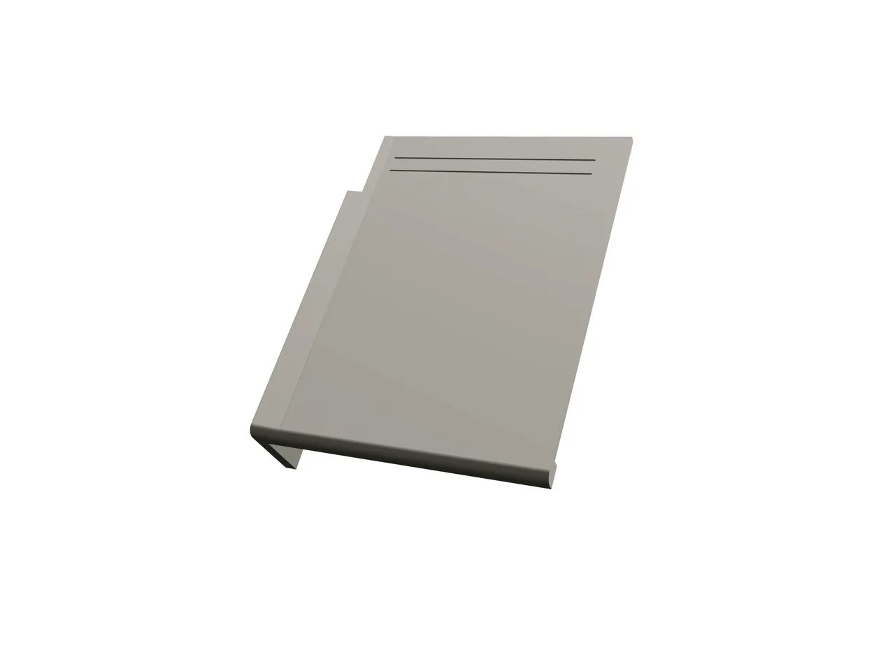 Creaton Kapstadt Giebelstein links Ausstich 90 mm schwarz Glanz