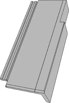 Creaton Kapstadt Halber Giebelstein rechts Ausstich 120 mm schwarz Glanz