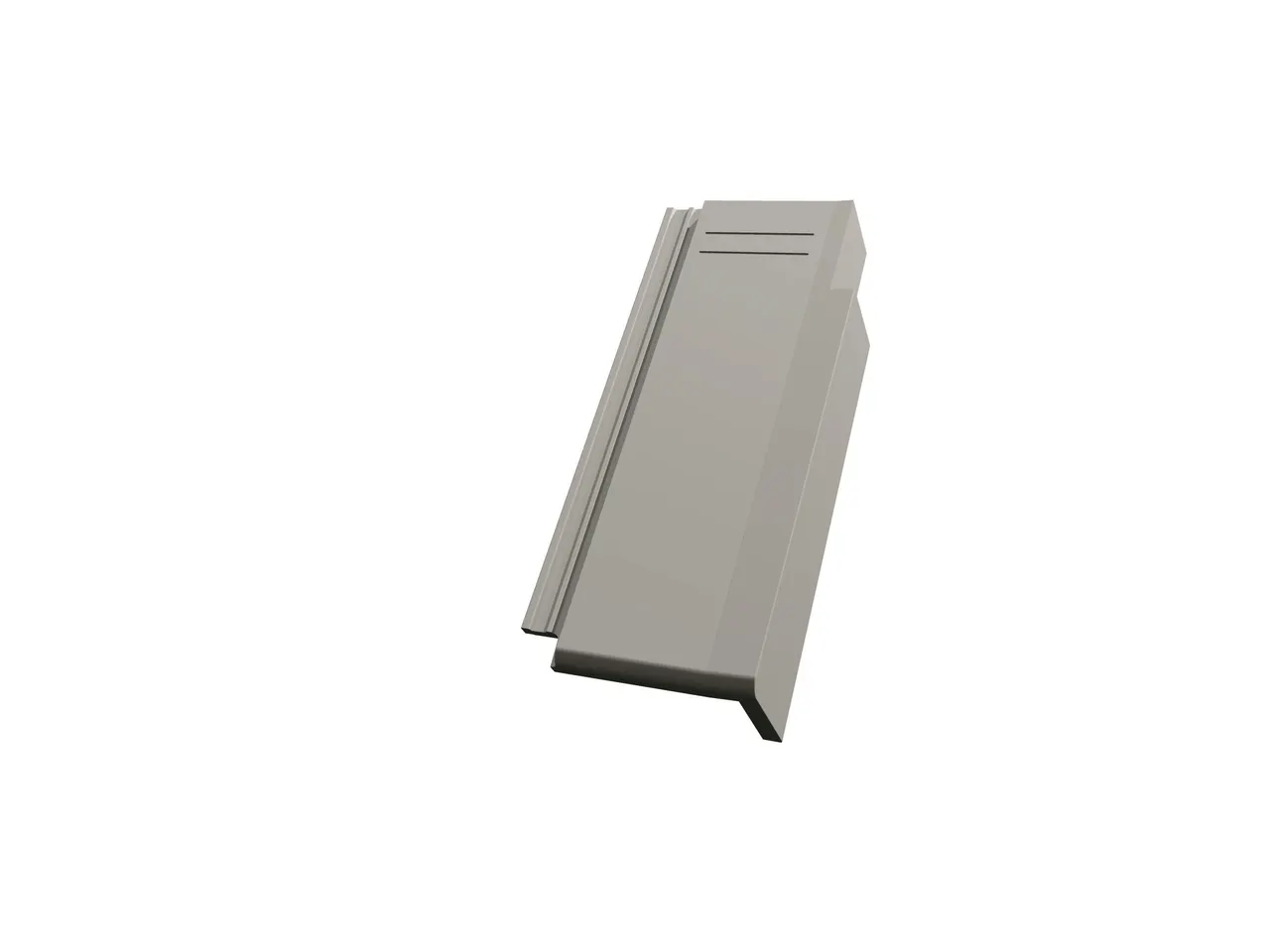 Creaton Kapstadt Halber Giebelstein rechts Ausstich 90 mm schwarz Glanz