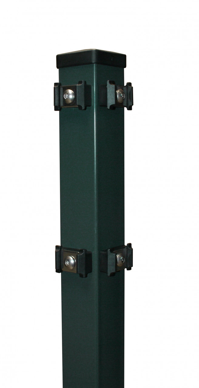 Eckpfosten 6x6 cm für Doppelstabmatten - Grün