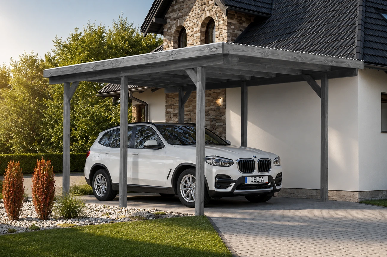Einzelcarport Delta GRAU