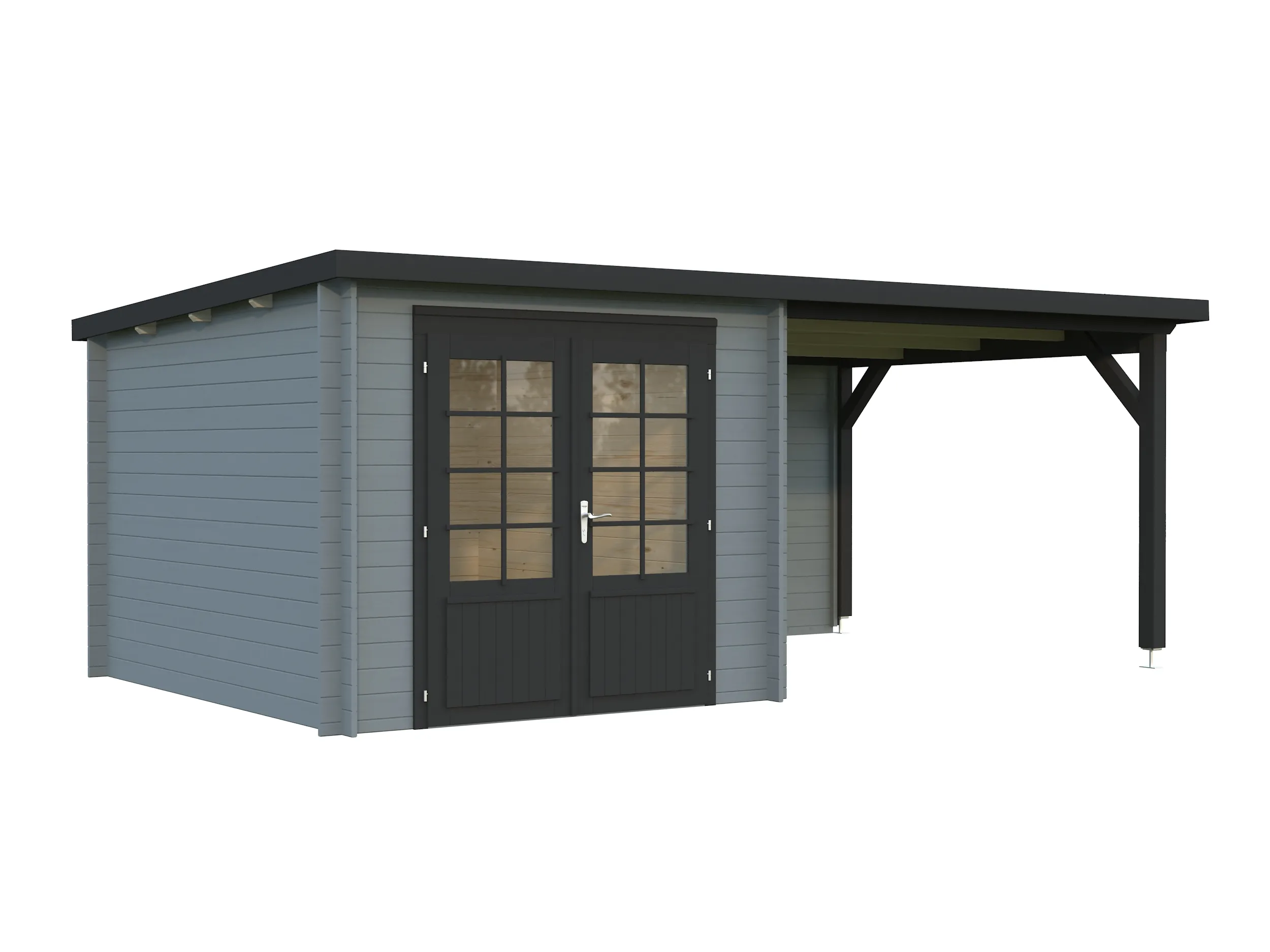Gartenhaus mit Anbau Ella 2 / 6,9+8,2m²