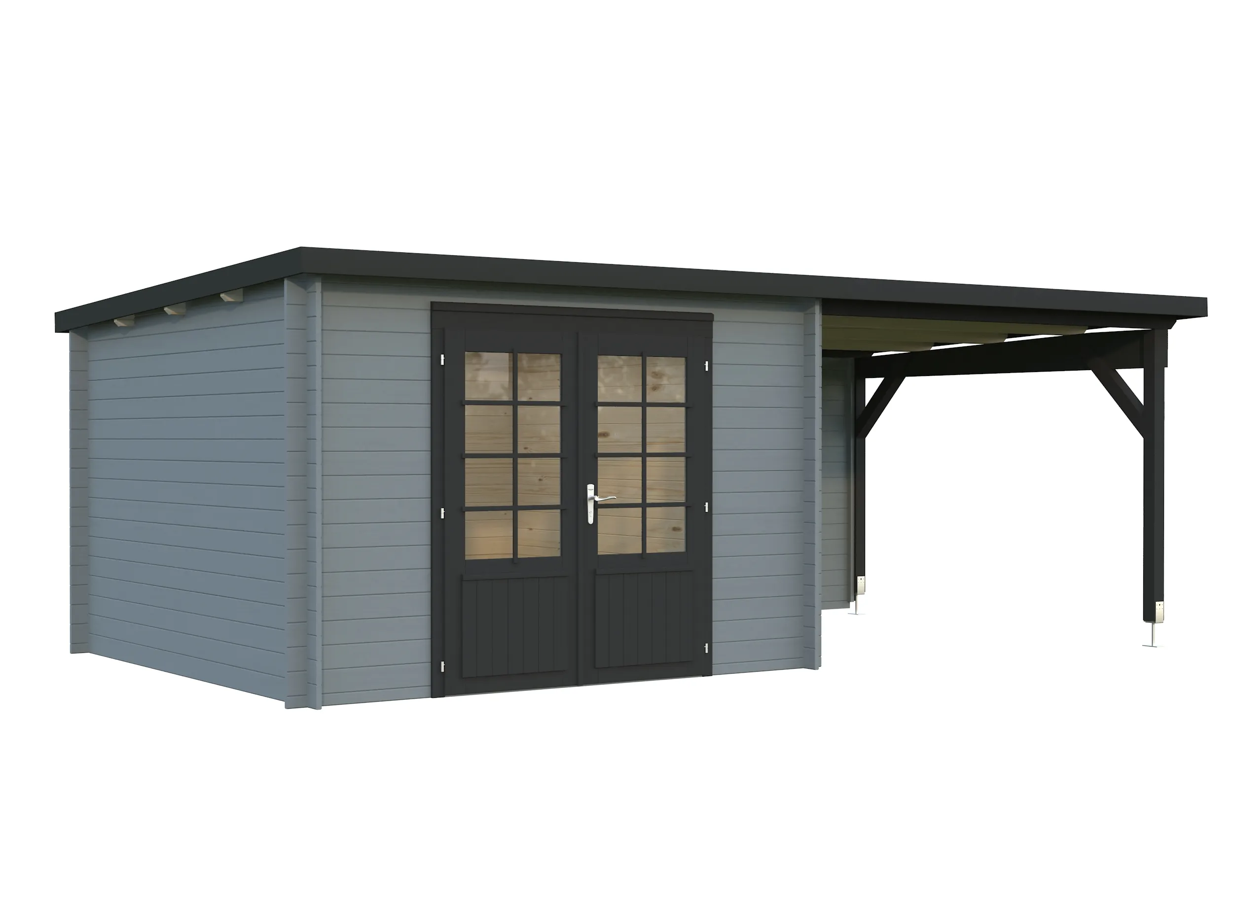 Gartenhaus mit Anbau Ella 5 / 8,7+8,2m²