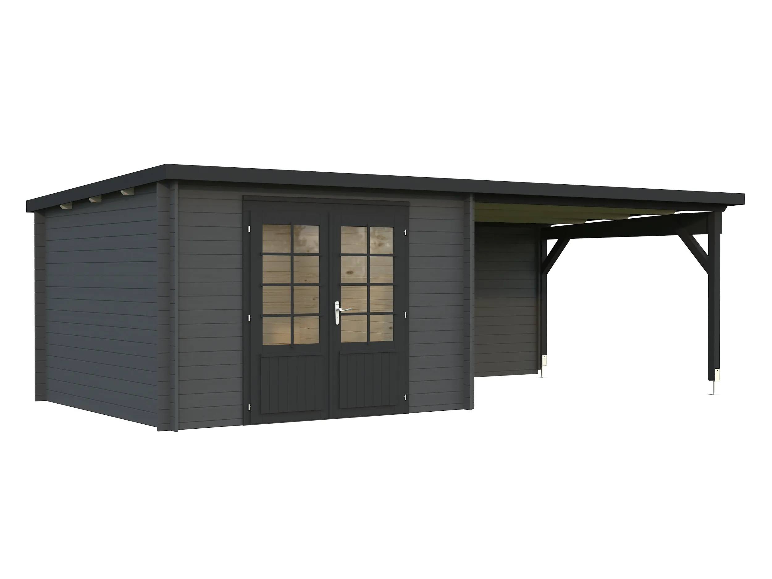 Gartenhaus mit Anbau Ella 6 / 8,7+10,0m²