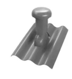 Eternit Berliner Welle Grundplatte 482 x 601 mm mit Entlüfterstutzen