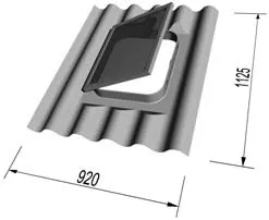 Eternit Berliner Welle Wellfenster Grundplatte 1125 x 920 mm