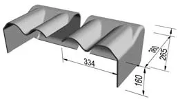Eternit Berliner Welle Wellgiebelwinkel Pultabschluss WGWP Rechts