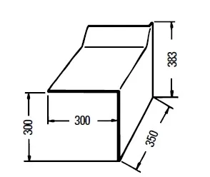 Eternit Profil 8 Einfacher Giebelwinkel Maueranschluss GWA links 300/300 mm