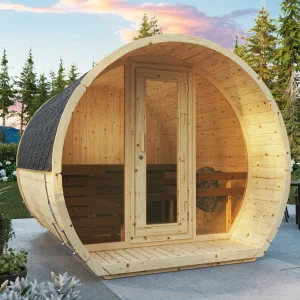 Fasssauna Susi 280 – aus nordischer Fichte oder Thermo-Holz