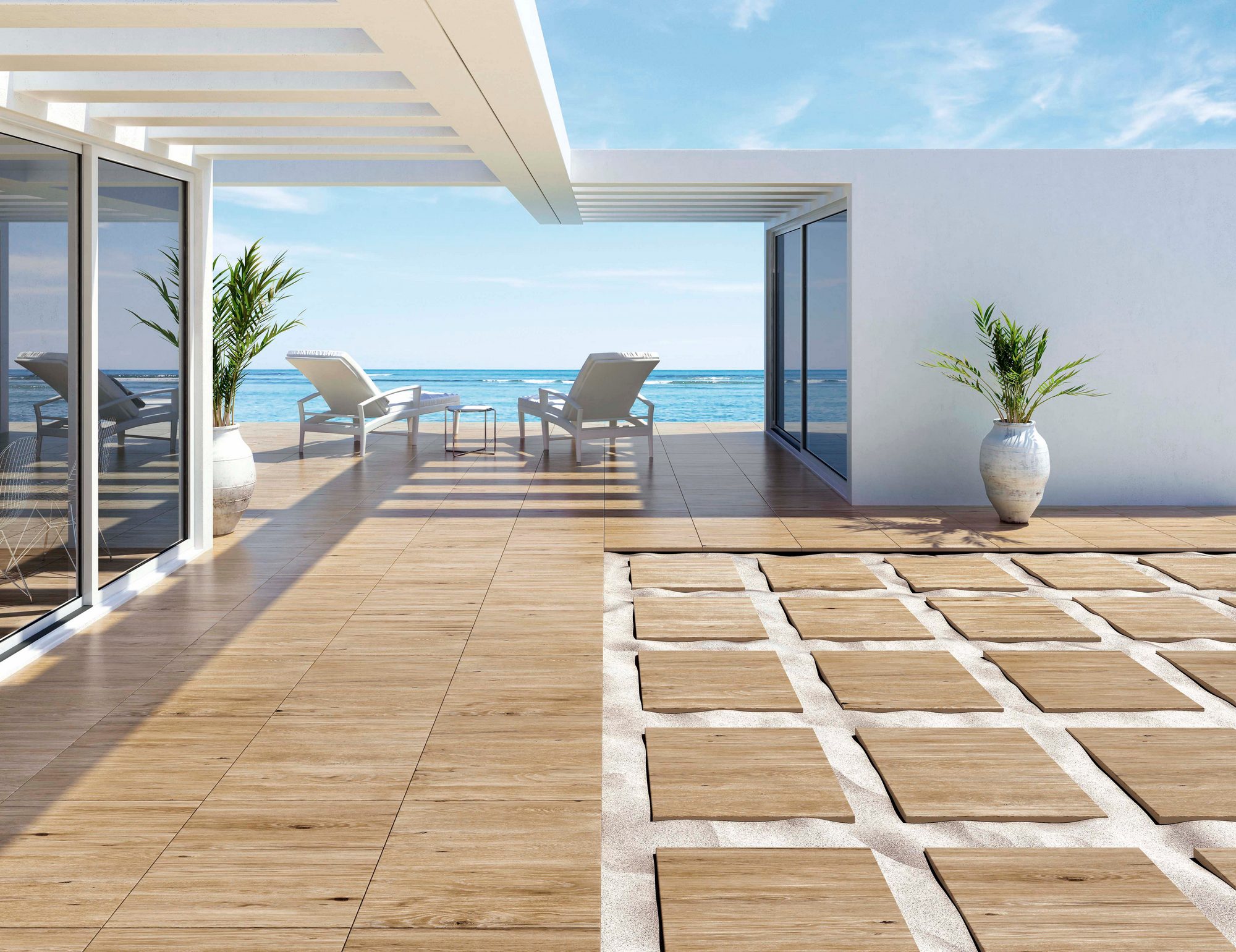 Feinsteinzeug-Terrassenplatten BALAU natural