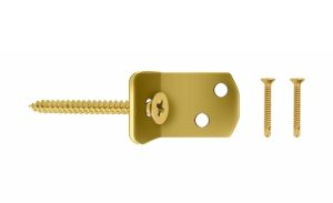 4er-Set Flechtzaunhalter gelb verzinkt inkl. Schrauben 4er-Set Flechtzaunhalter gelb verzinkt inkl. Schrauben