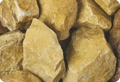 Gabionenstein Marmor Gold-Ocker 50 - 100 mm 1000 kg