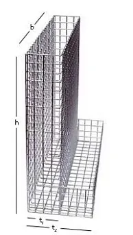 Gabionenzaun Gabione 60 x 100 cm (H x B)