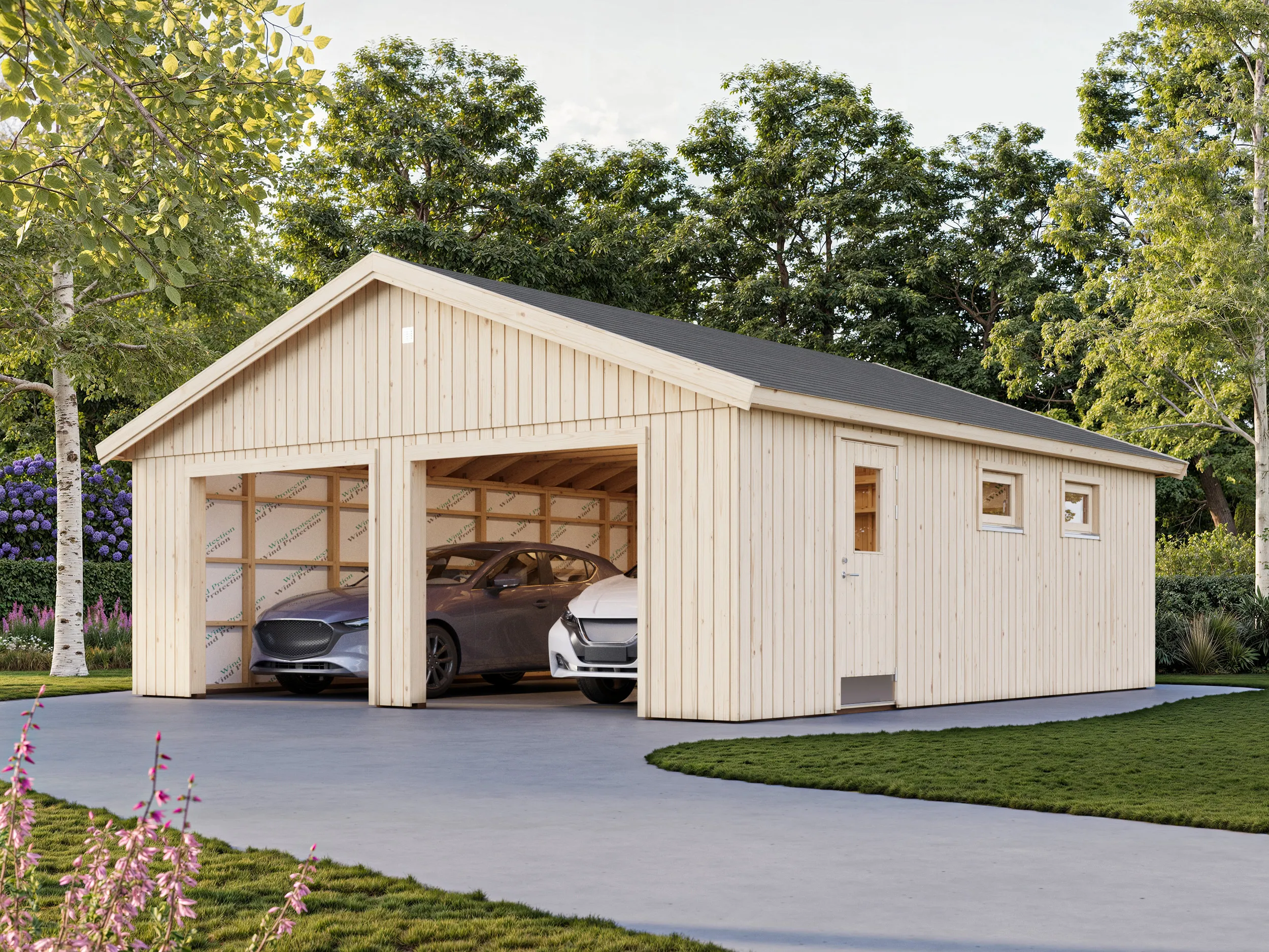 Doppelgarage aus Holz Andre 3 ISO / 44,7 m²