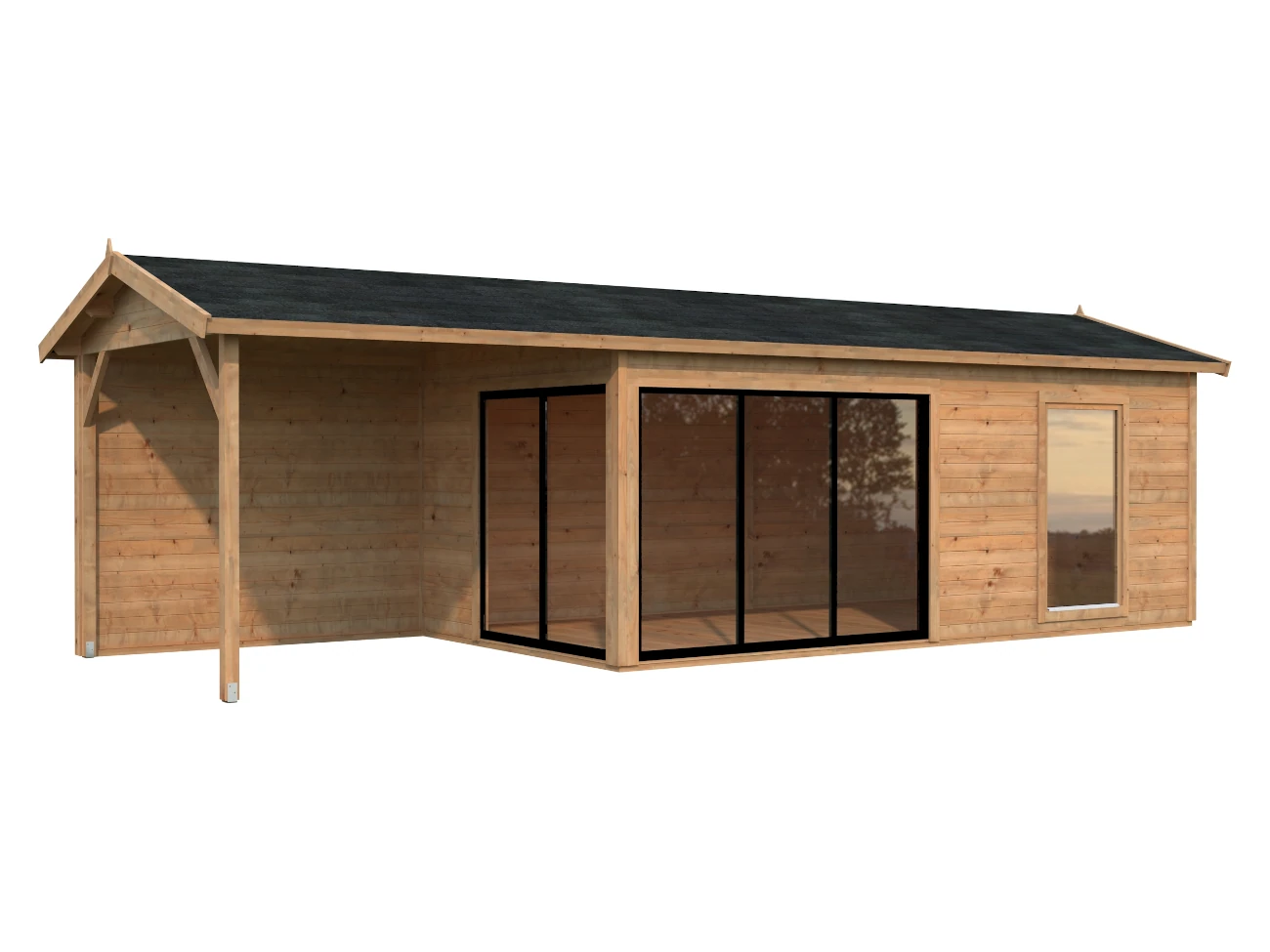 Gartenhaus Amanda Slide 17,1 m² + 7,8 m²