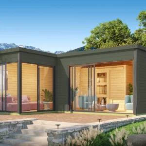 2-Raum-Home-Office Gartenhaus Domeo 11