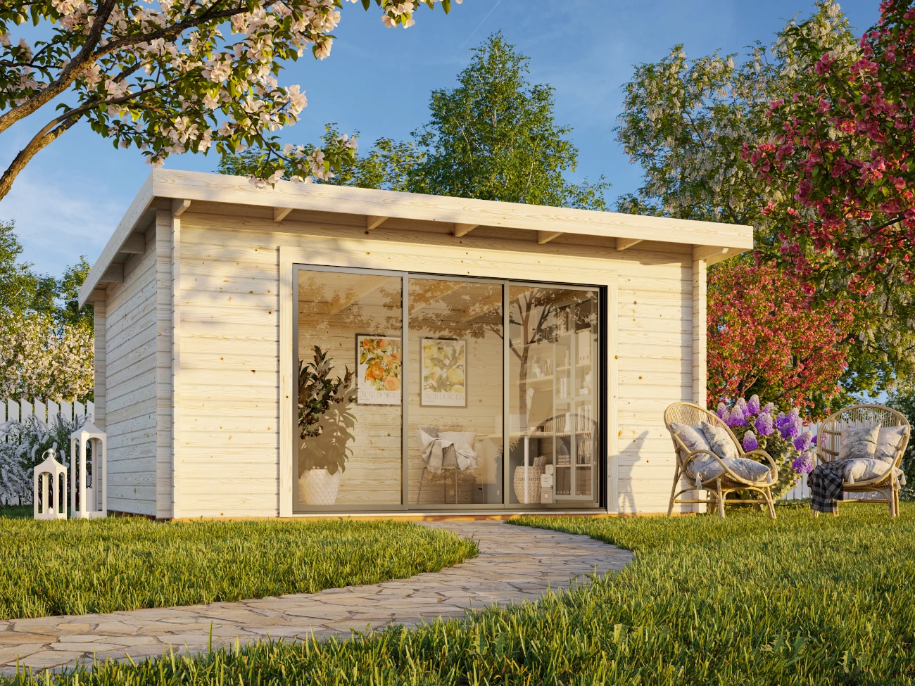 Pultdach-Gartenhaus Lea 1 ISO 14,2m²