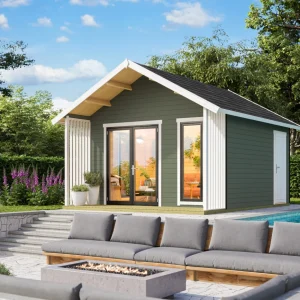 Gartenhaus Murano 1 ISO mit Aluminium-Türen und -Fenstern