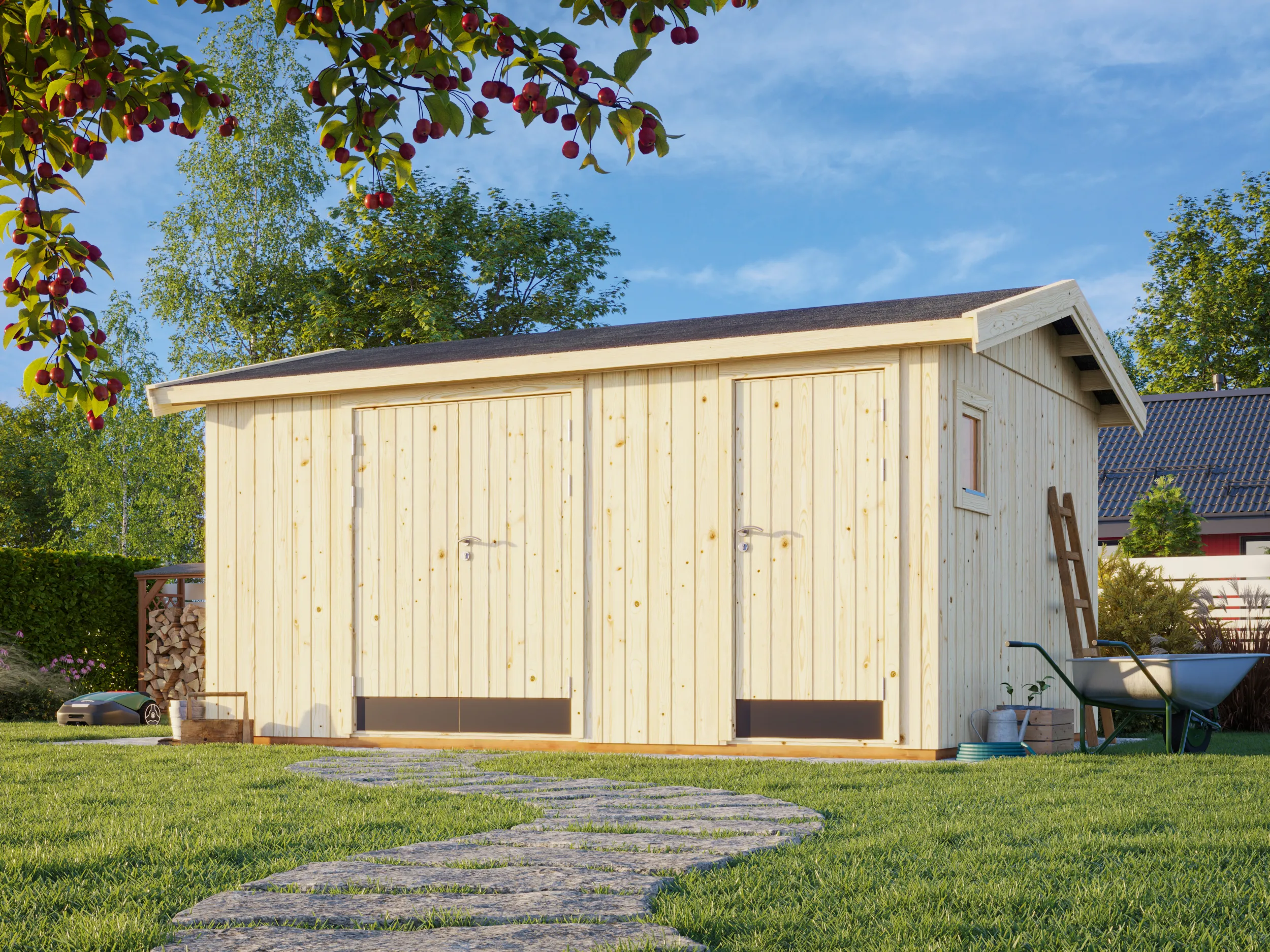 2-Raum-Gartenhaus Olaf 2 / 13,5m²