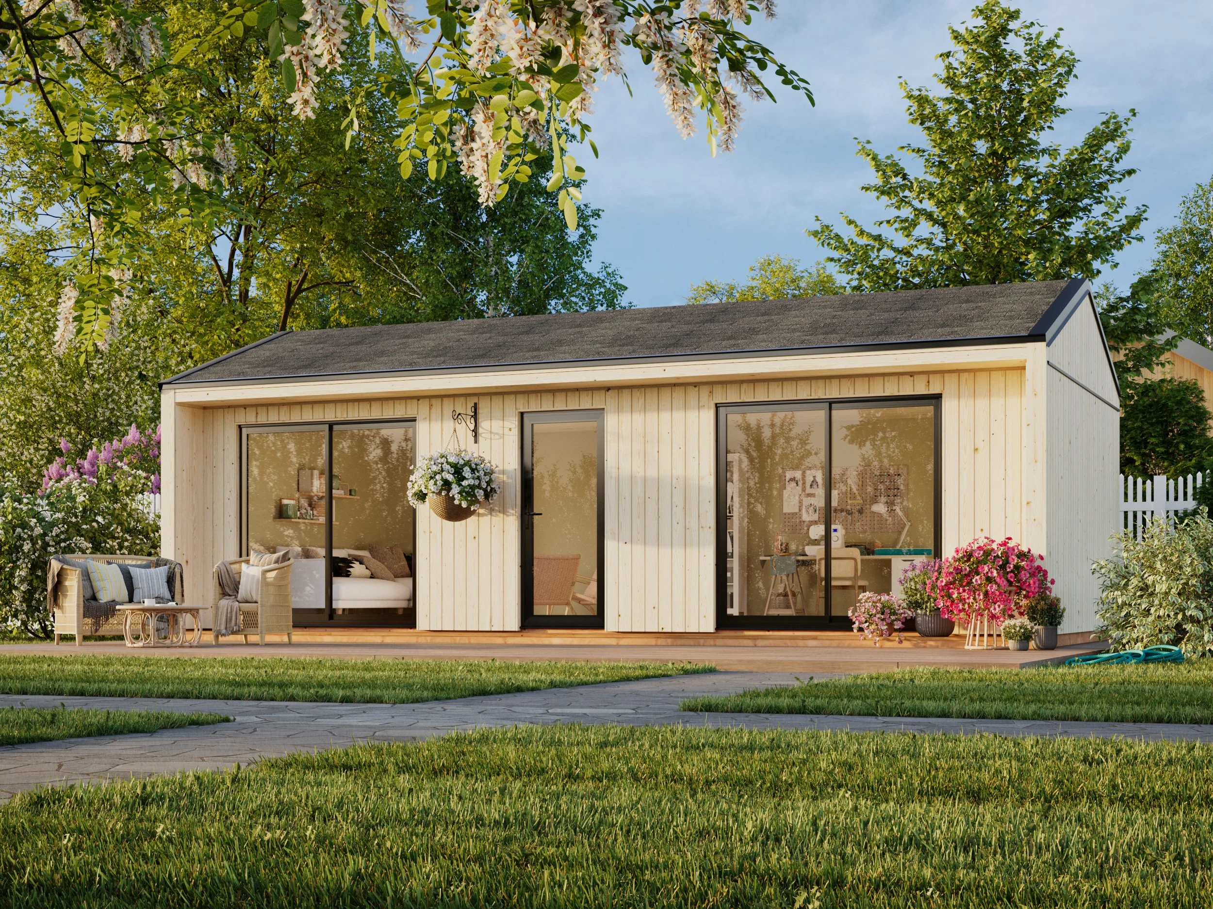 Gartenhaus Rebekka 4 ISO Slide PLUS 31,8 m²