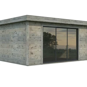 modernes Gartenhaus Rheinau 3 mit Schiebetür
