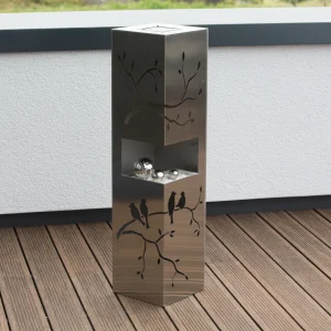 Solar LED Gartensäule Vögel 100 cm