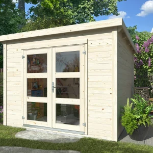 Gartenhaus David 2 – 7,5 m² mit Flachdach & Doppeltür
