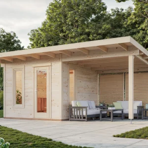 Gartenhaus Grace 2 ISO Premium aus Leimholz / 8,1+8,1 m²