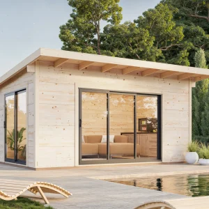 Gartenhaus Grace 7 ISO Premium aus Leimholz Slide Plus / 14,1