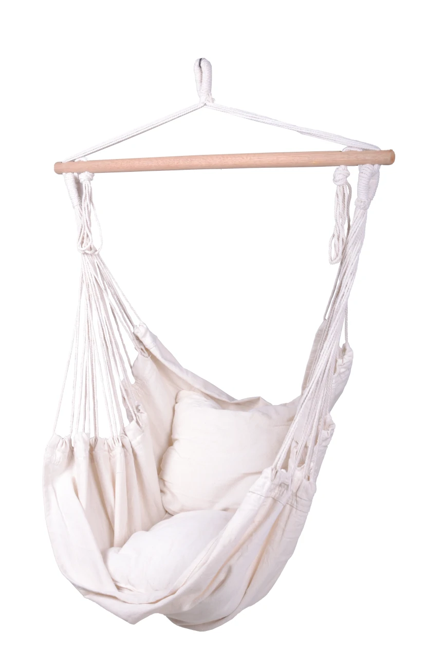 Hängesessel Tobago mit zwei Kissen, beige
